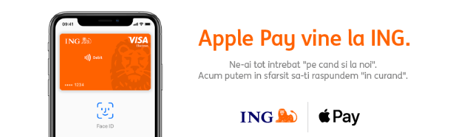 Apple Pay vine în România prin ING