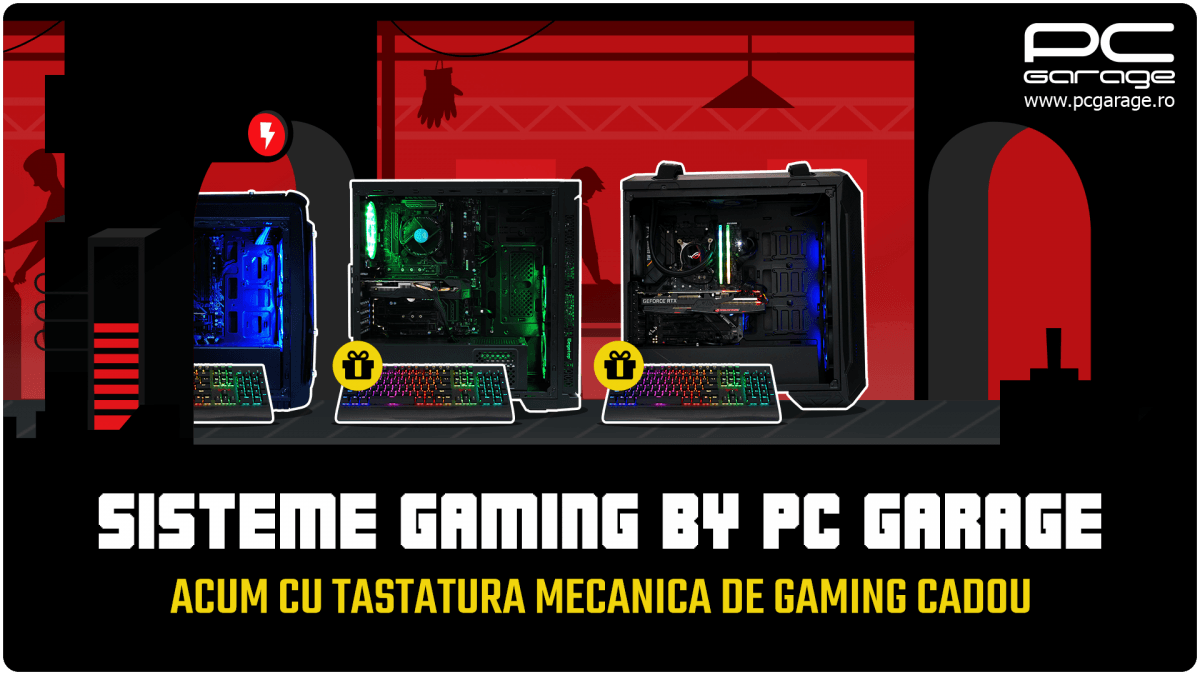 Primesti o tastatura mecanica gratis daca iti cumperi un sistem de gaming PC Garage