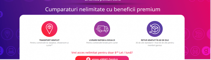 eMAG a lansat Genius - serviciul premium cu livrare rapida si gratuita