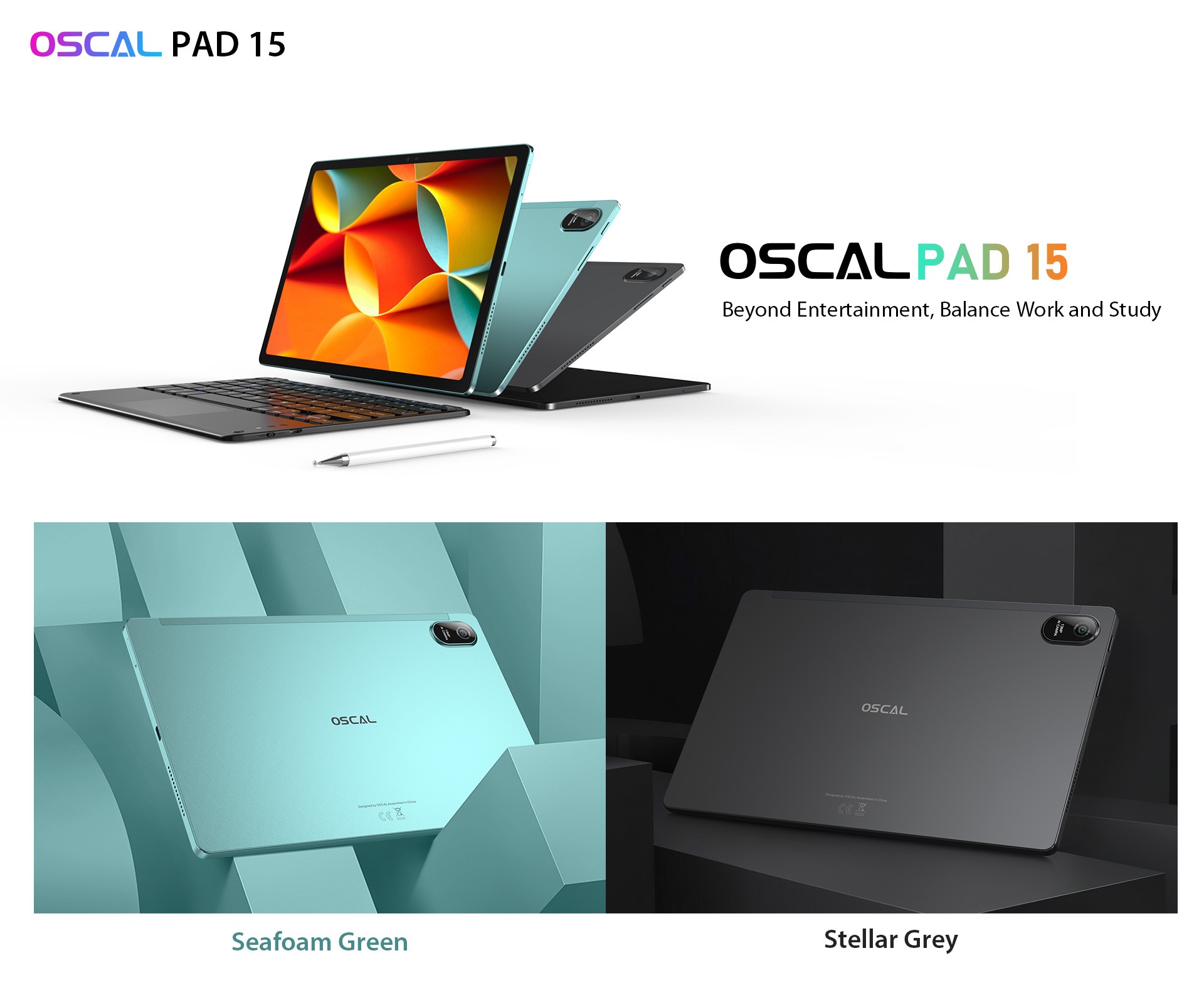 Oscal Pad 15 este o tableta de 10inch cu ecran 2K si pana la 16GB RAM